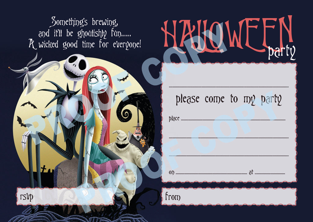 Nightmare Before Christmas party Invitations