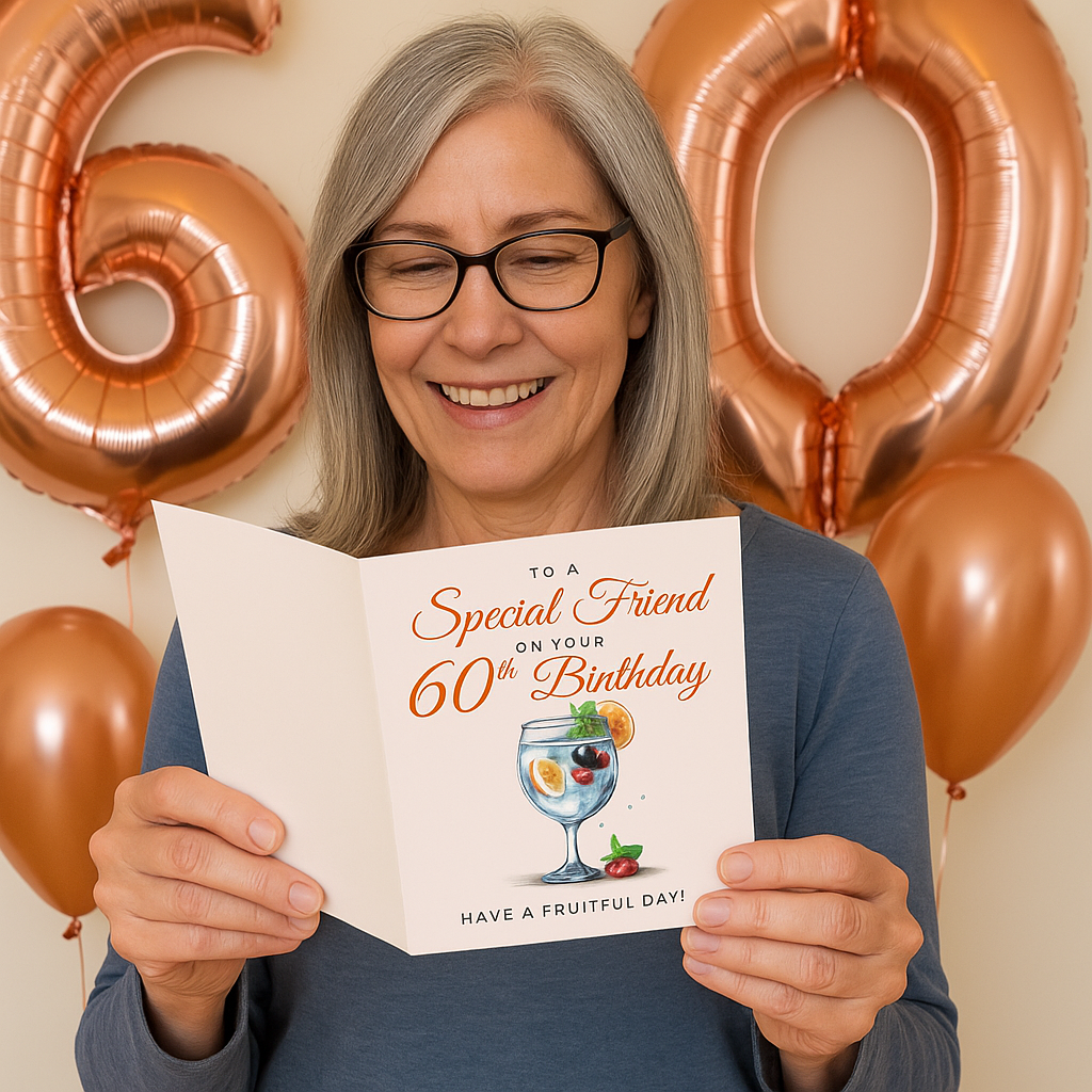 #1749 Fruitful 60th Birthday Card