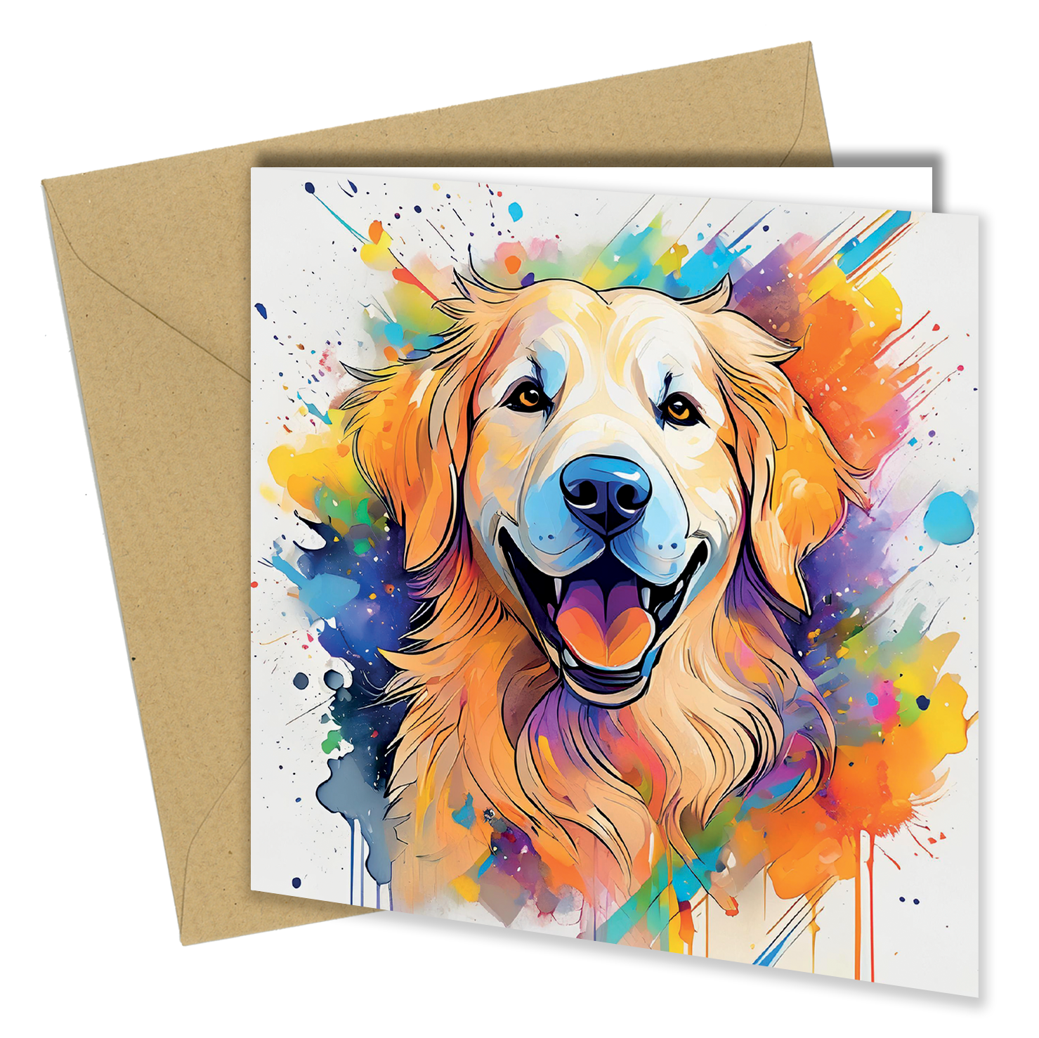 Dog/Puppy Splash of Watercolour Cards