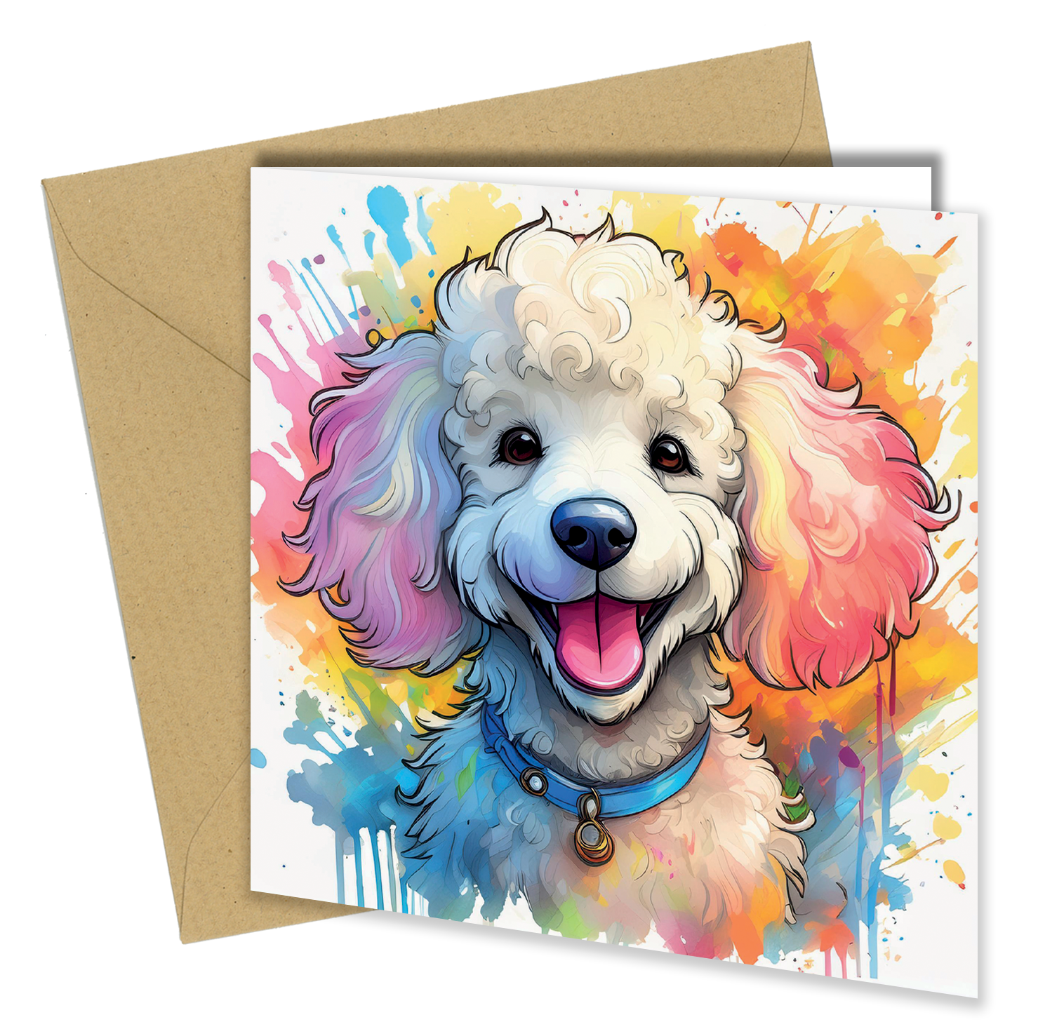 Dog/Puppy Splash of Watercolour Cards