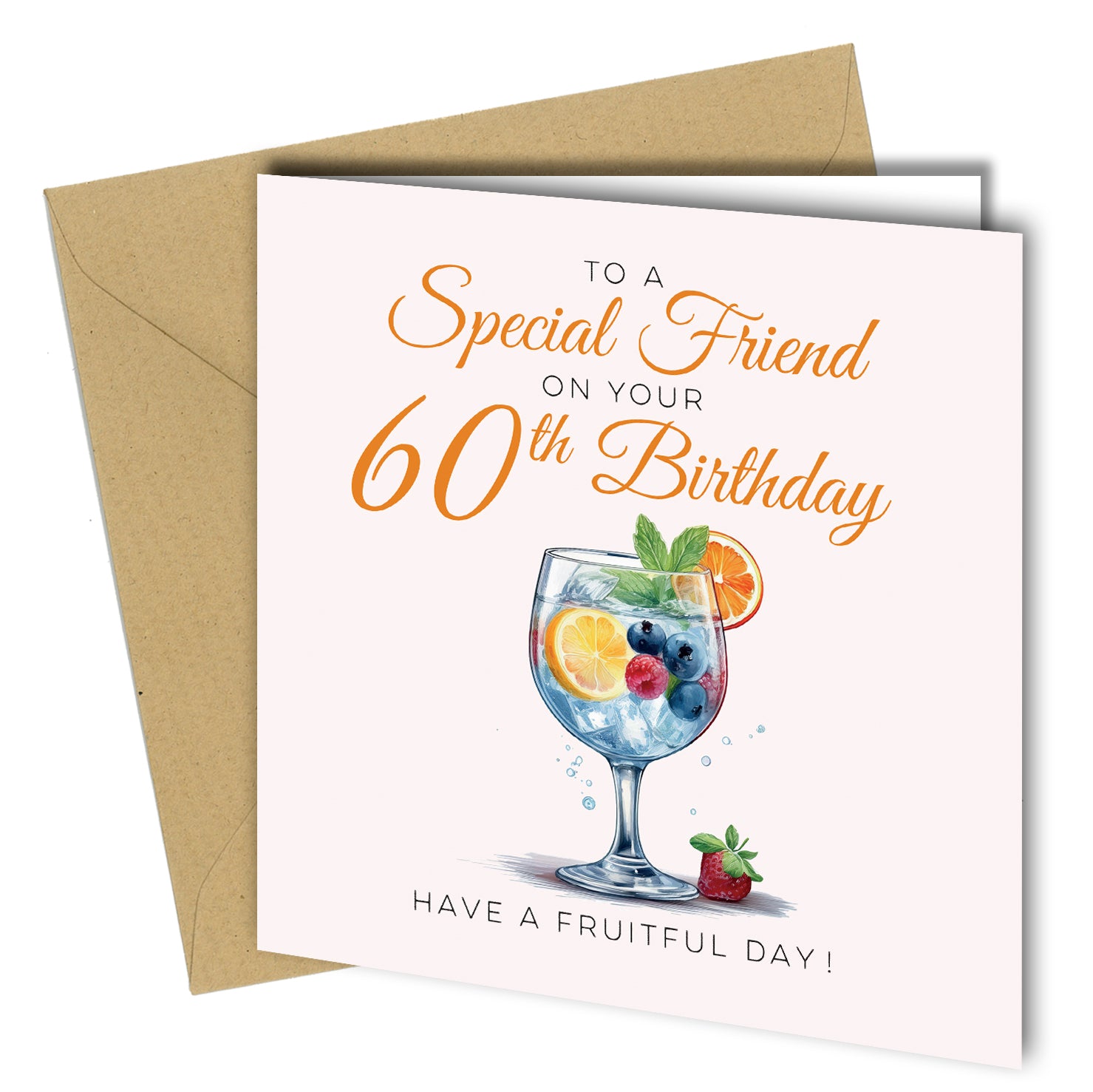 #1749 Fruitful 60th Birthday Card