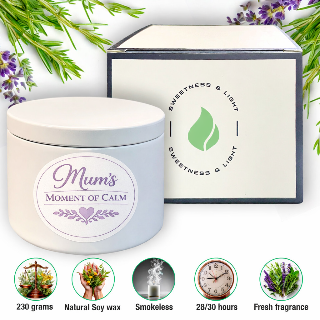 Mum Relaxation Gift Set – Spa Candle Self Care Box | Mum Birthday Present With Free Gift