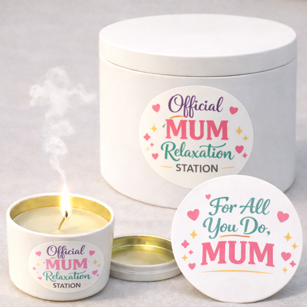 Mum Candle and Coaster Gift Set With Free Gift – Mother’s Day or Birthday Present