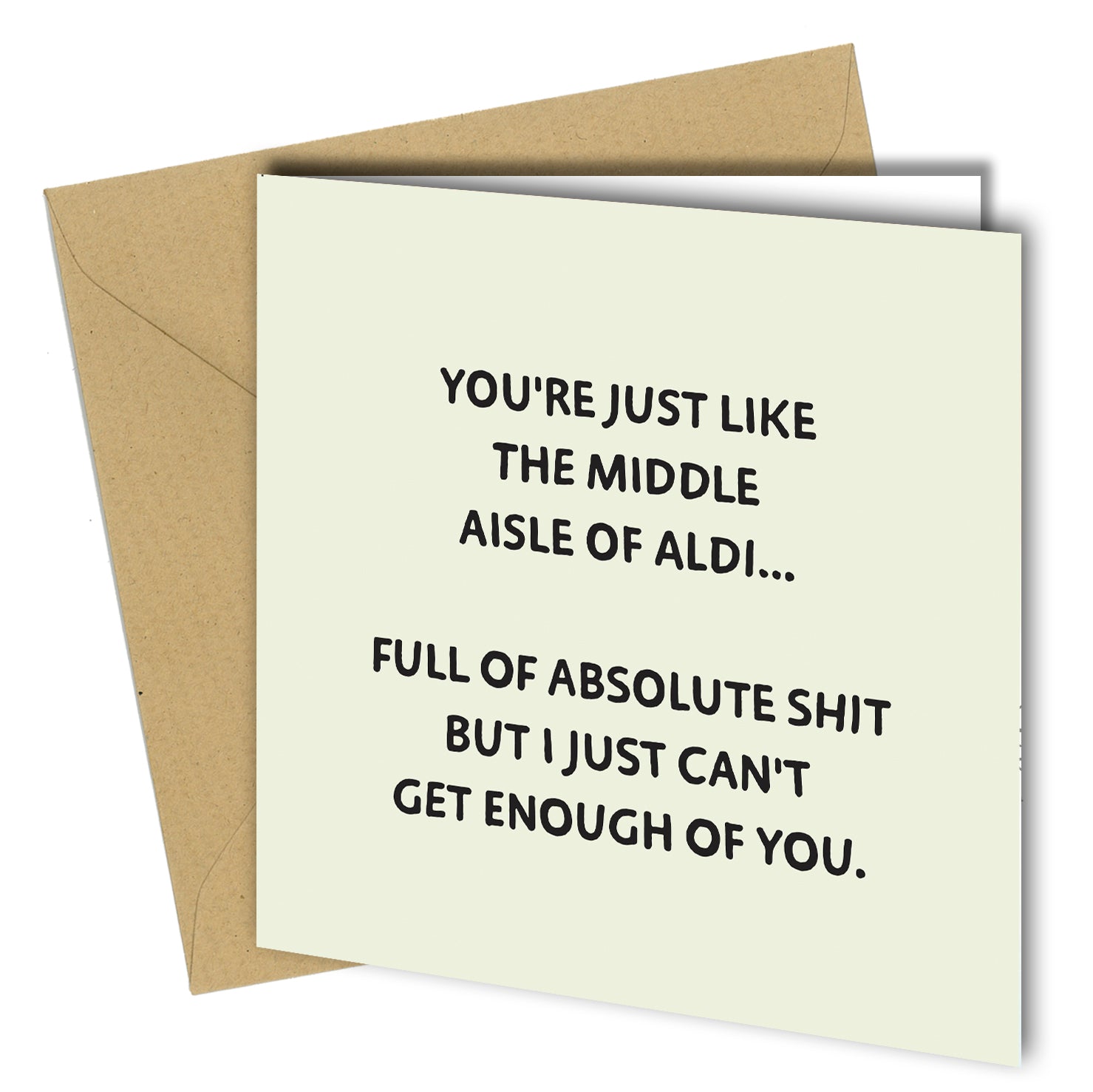 #1792 Middle Aisle Of Aldi Anniversary / Valentine Card