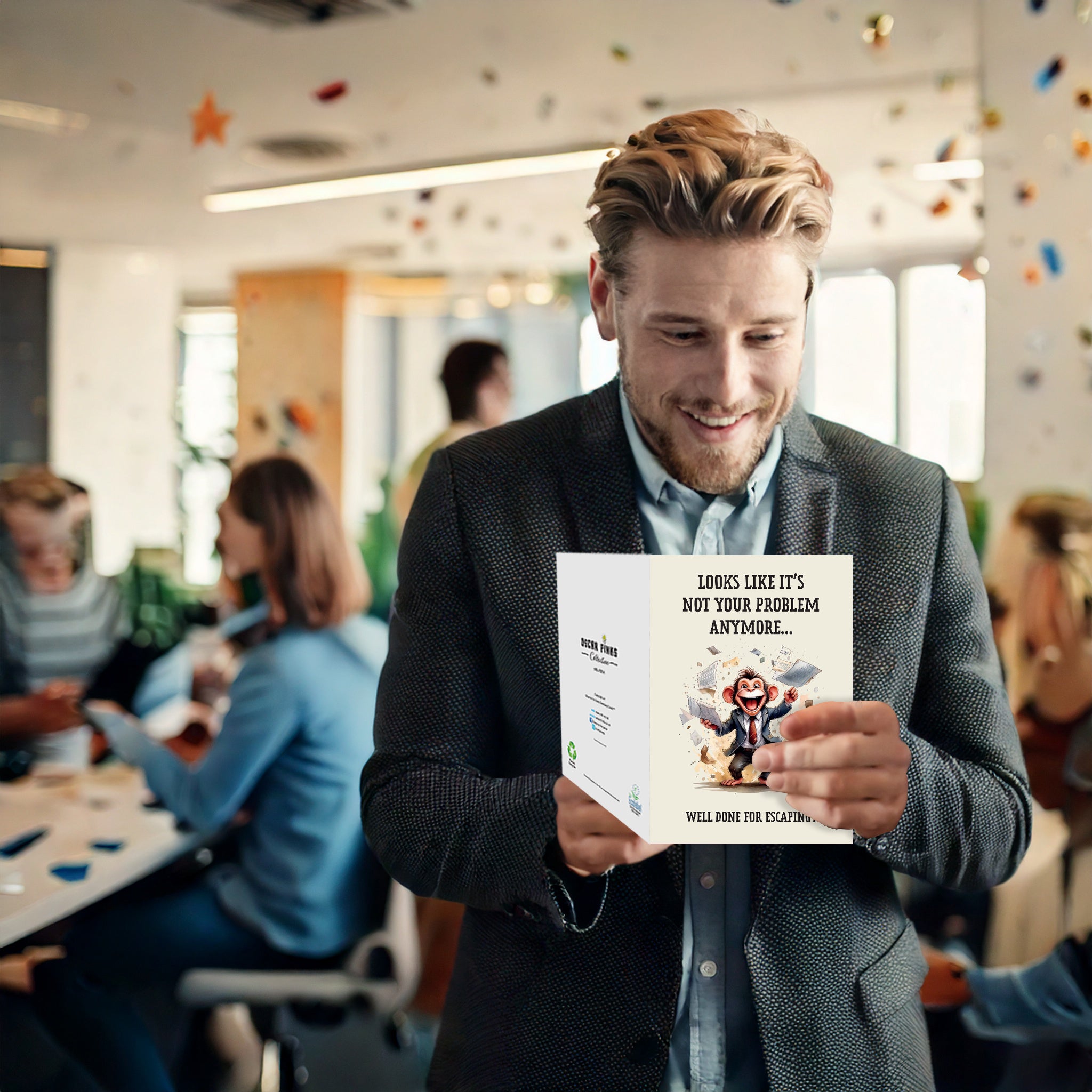 #1811 Not Your Problem Chimpanzee New Job Card