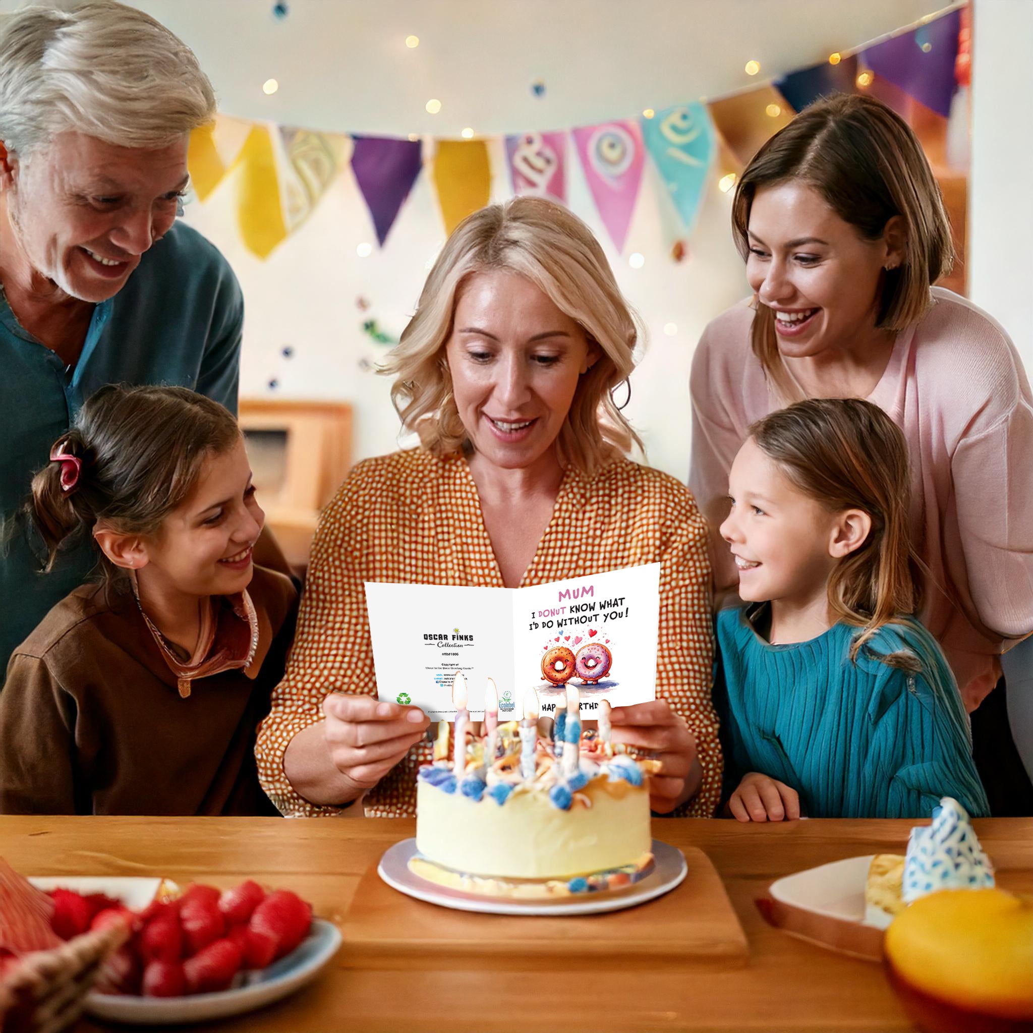 "Mum

I donut know what I'd do without you!

Happy Birthday!"