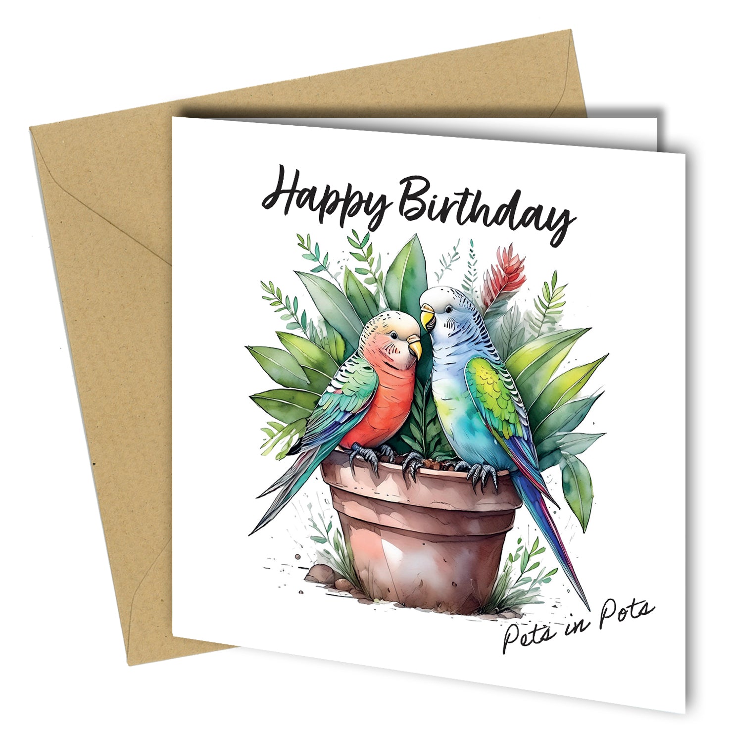 Pets in Pots Birthday Cards