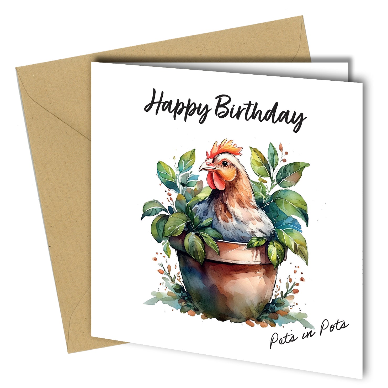 Pets in Pots Birthday Cards