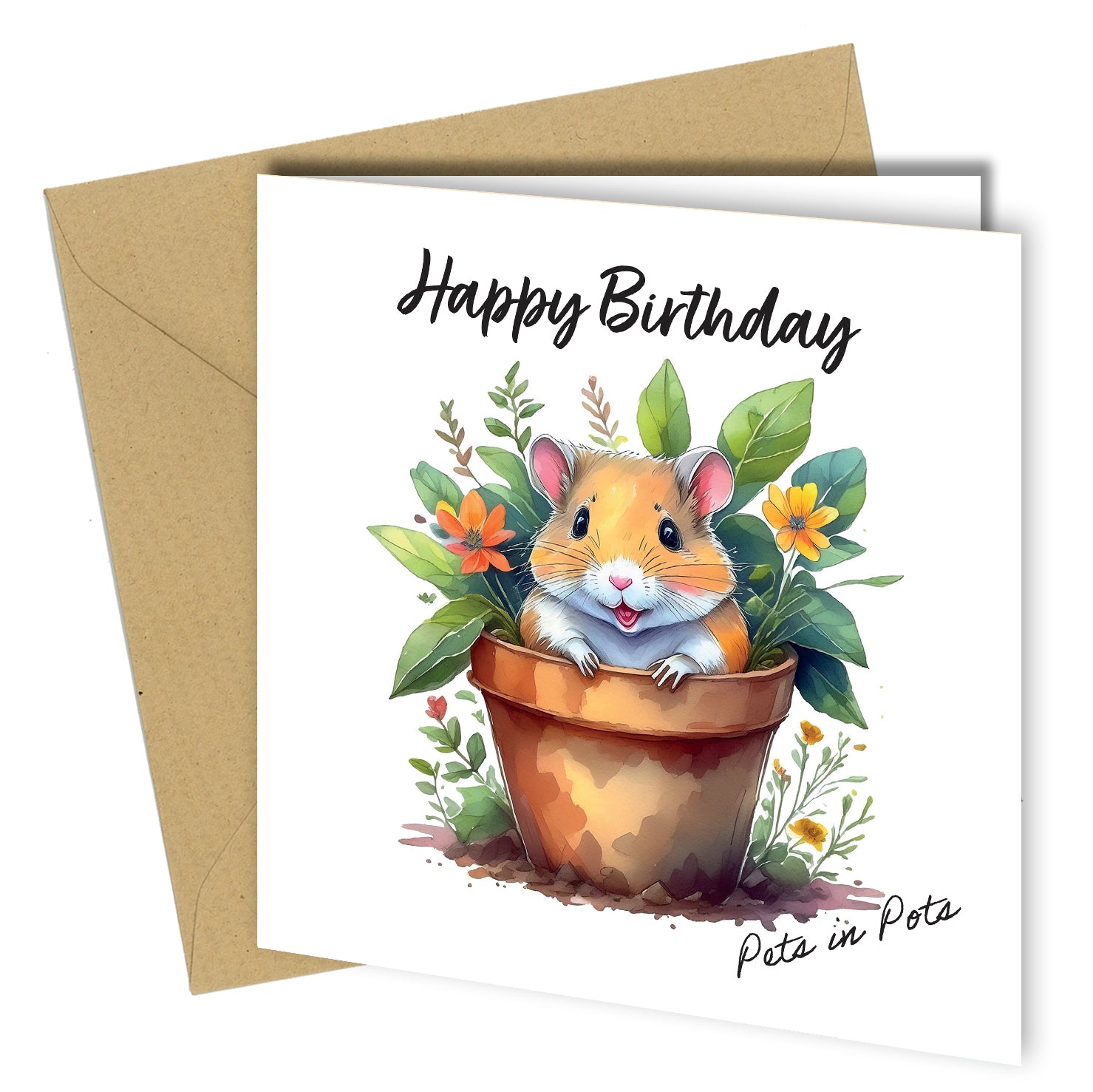 Pets in Pots Birthday Cards