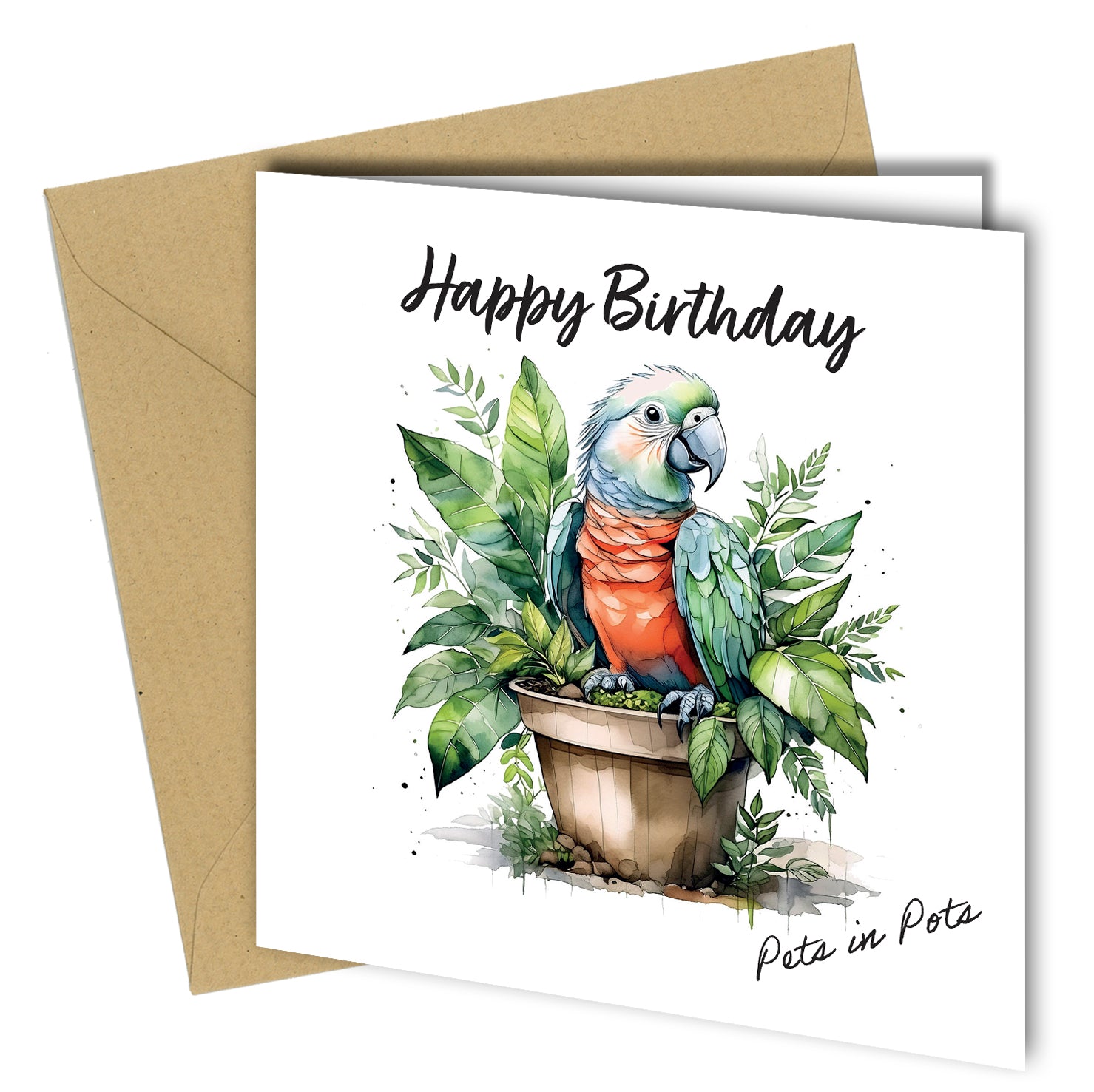 Pets in Pots Birthday Cards