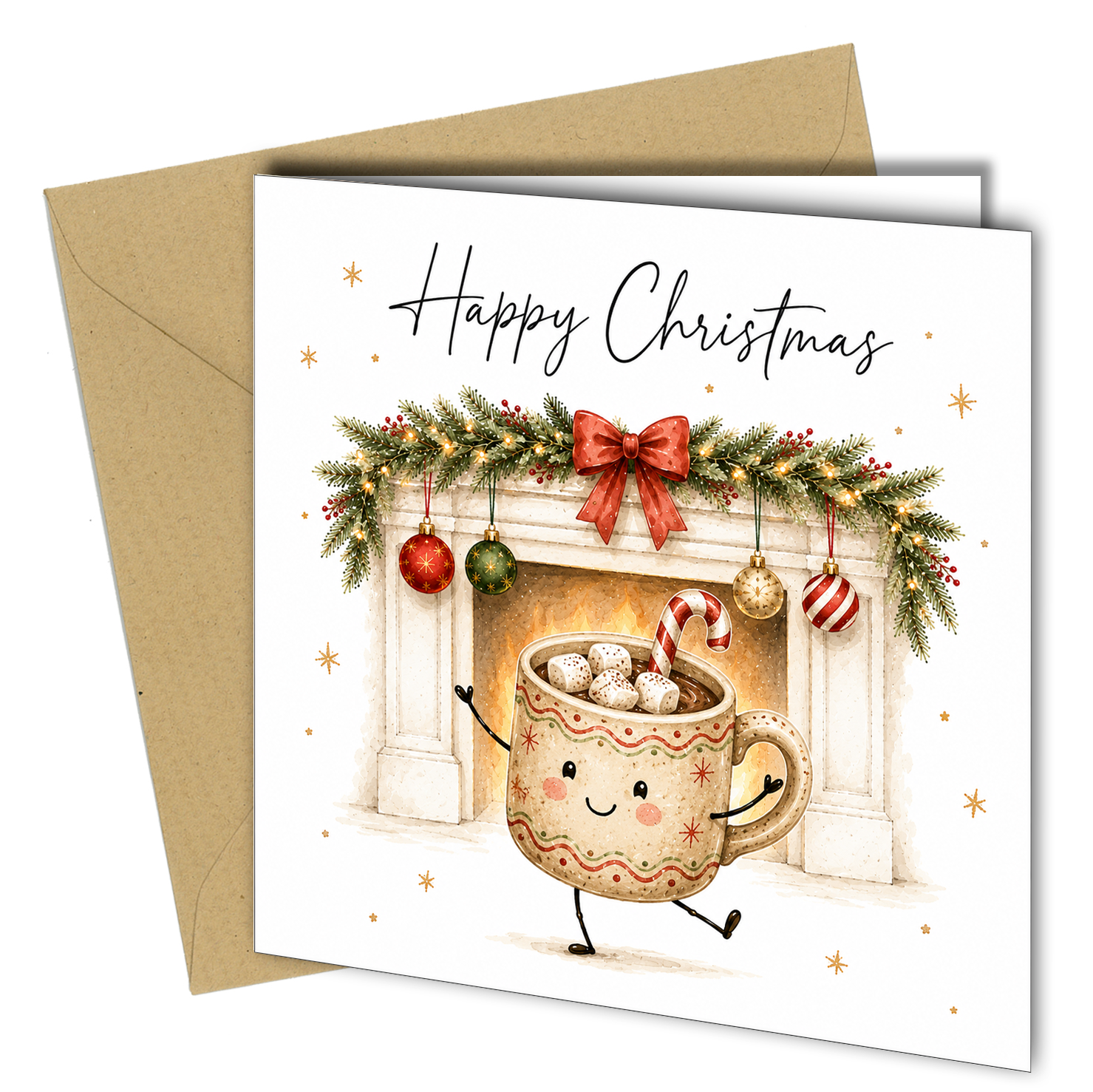 Pack of 10 Christmas Cards | Cute Festive Designs - cb116