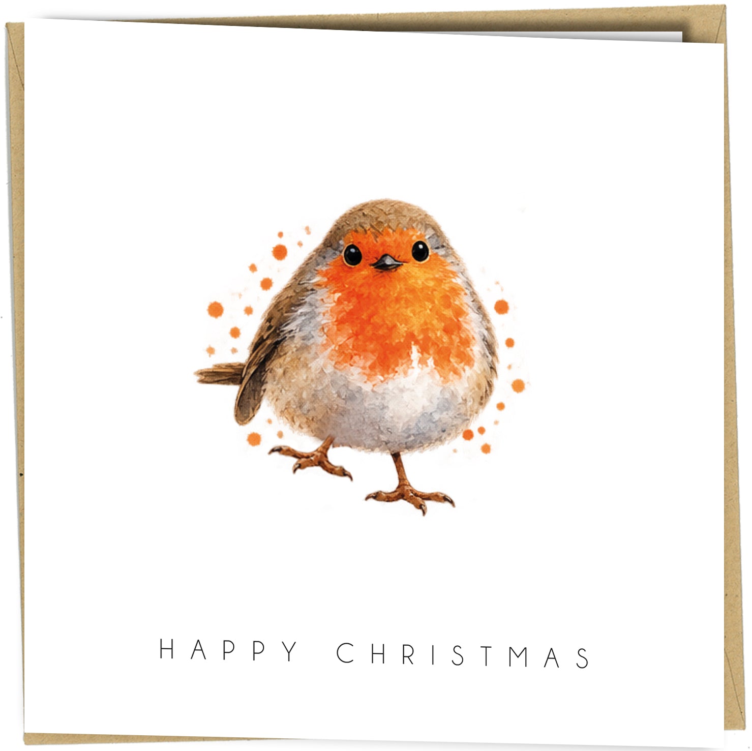 Pack of 10 Robin Christmas Cards | Watercolour Festive Bird Designs - cb117