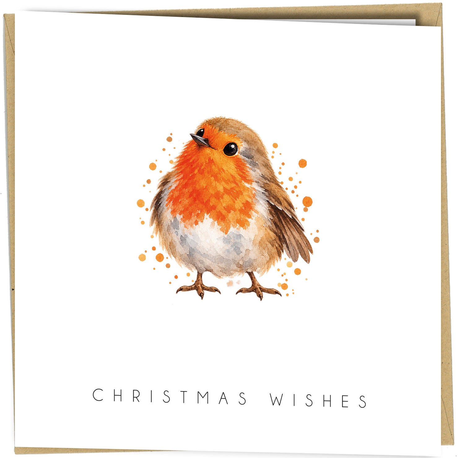 Pack of 10 Robin Christmas Cards | Watercolour Festive Bird Designs - cb117