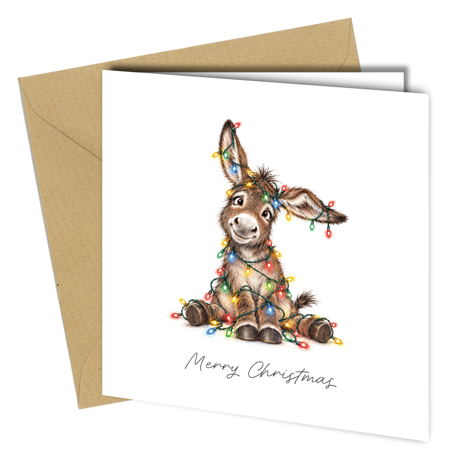 Pack of 10 Funny Animal Christmas Cards Assorted Festive Designs - cb127
