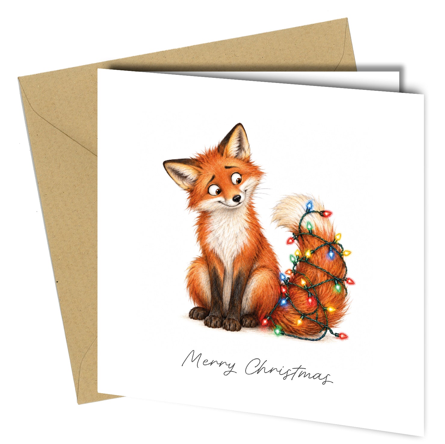 Pack of 10 Funny Animal Christmas Cards Assorted Festive Designs - cb127