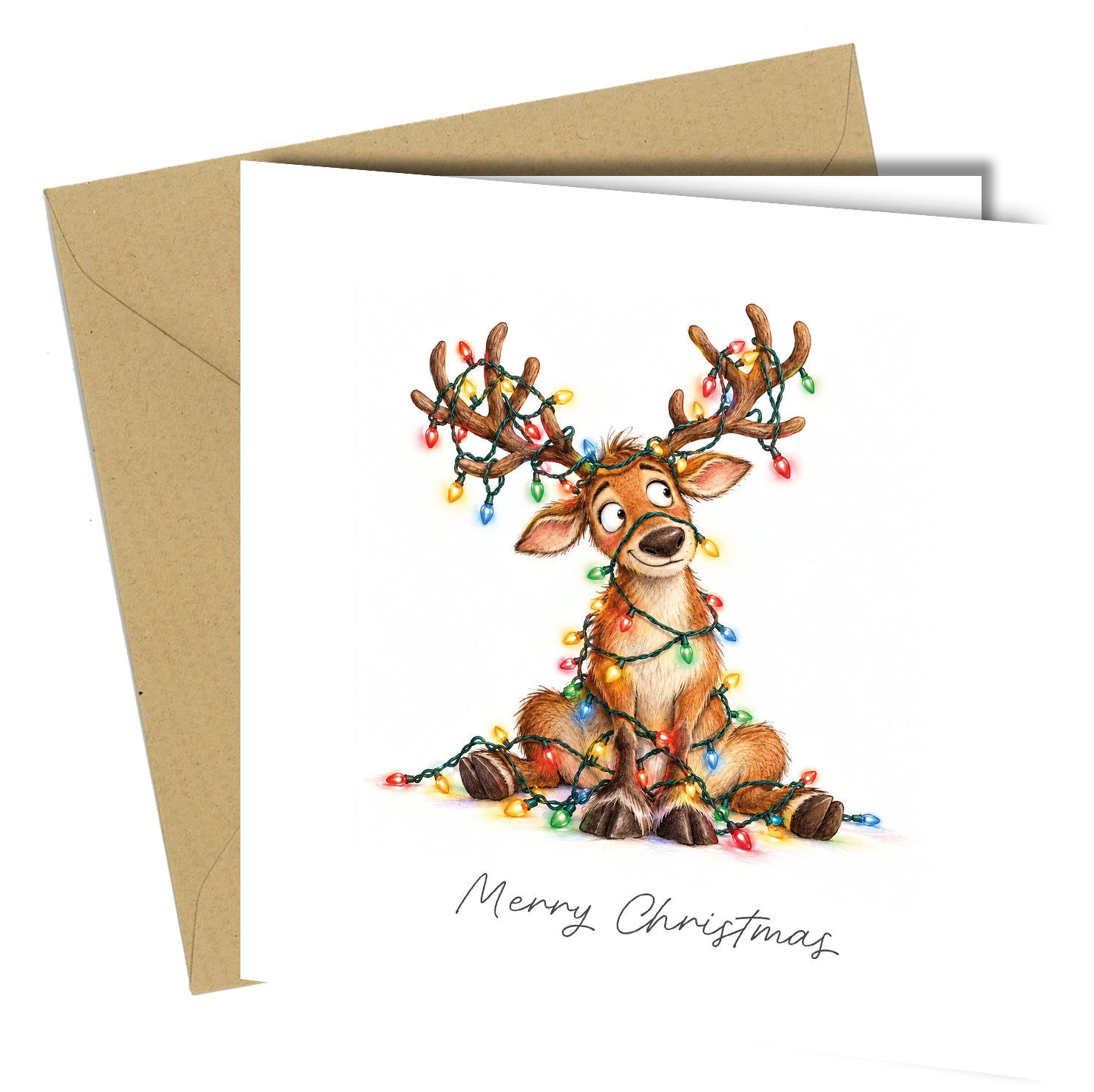 Pack of 10 Funny Animal Christmas Cards Assorted Festive Designs - cb127