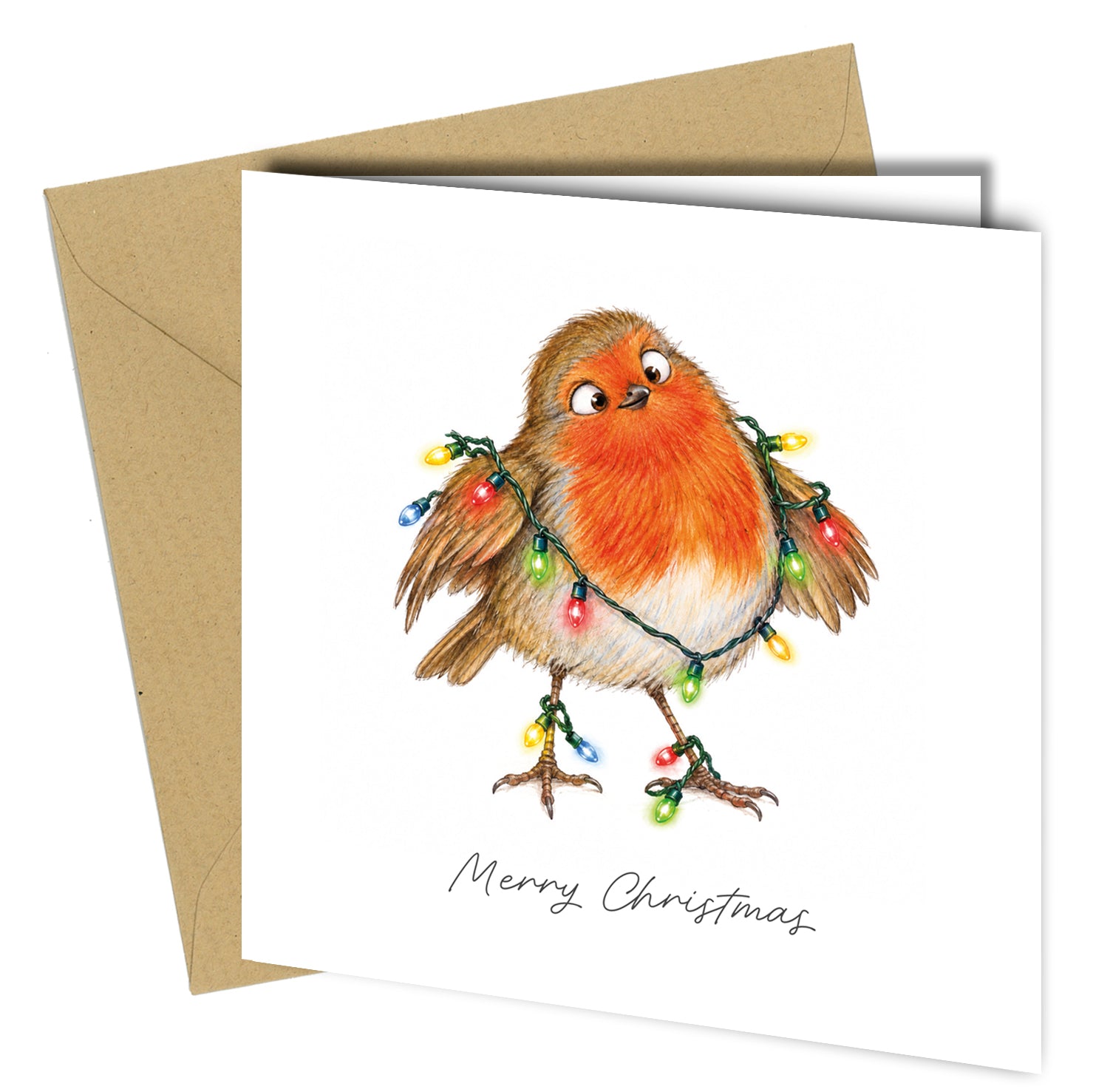 Pack of 10 Funny Animal Christmas Cards Assorted Festive Designs - cb127