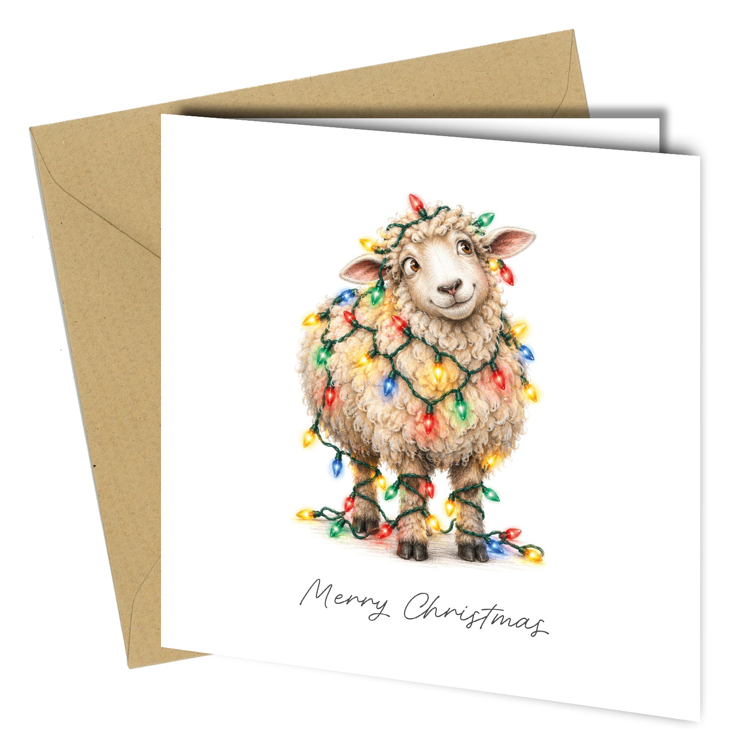 Pack of 10 Funny Animal Christmas Cards Assorted Festive Designs - cb127