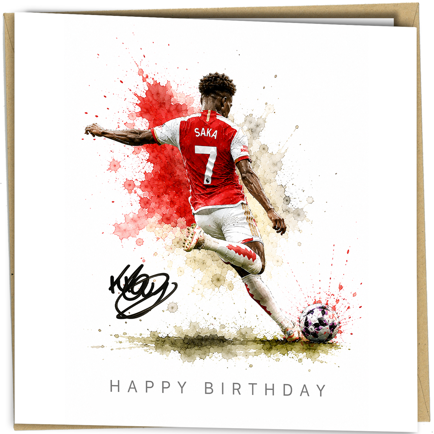 Bukayo Saka Inspired Funny Birthday Card - cb086