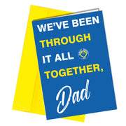 "We've been through it all together, Dad" Burley Banksy (Leeds United inspired) Greeting Cards