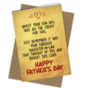 #1009 Son will Take All The Credit - Close to the Bone Greeting Cards