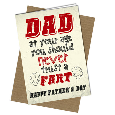#1012 Never Trust A Fart - Close to the Bone Greeting Cards