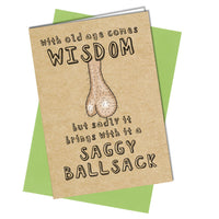 #1015 Saggy Ballsack - Close to the Bone Greeting Cards
