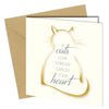"A cats love forever graces your heart." Cat bereavement death card