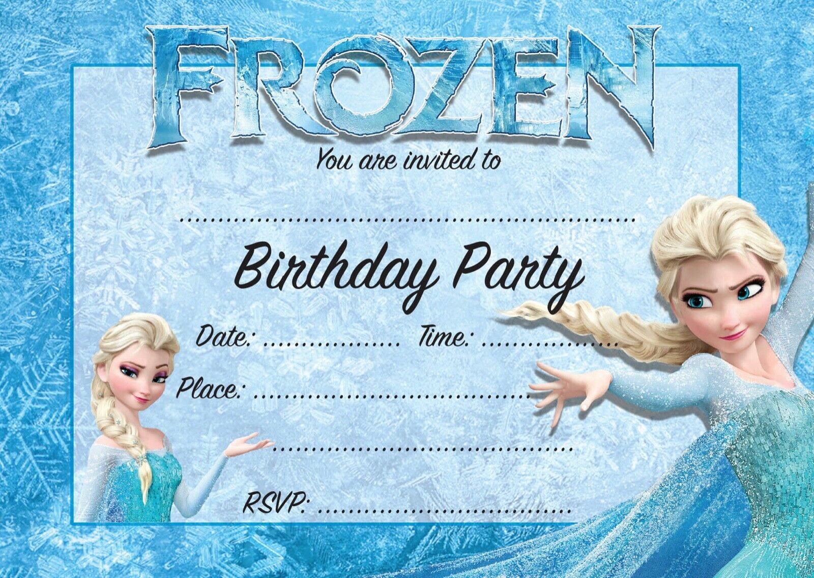 #1 Frozen Invitations x10