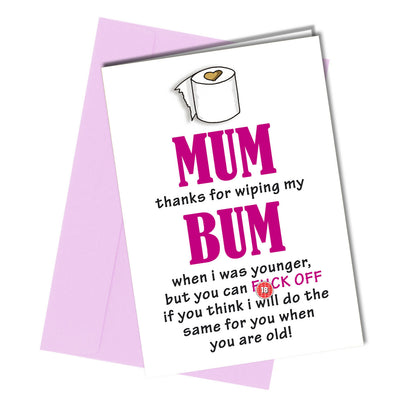 #1128 Wiping My Bum - Close to the Bone Greeting Cards