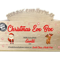 Personalised Christmas Eve Santa Box - Quality Oak Veneer Wooden Father Xmas - Close to the Bone Greeting Cards