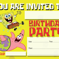 Spongebob Squarepants Birthday Invitations