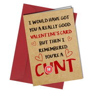 Rude Valentine / Birthday / Anniversary Card Funny Adult Comedy Better Cards - Close to the Bone Greeting Cards