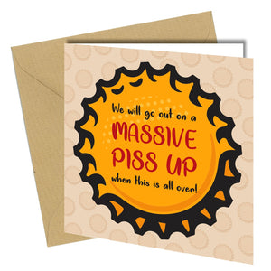 #1317 Massive Piss Up - Close to the Bone Greeting Cards