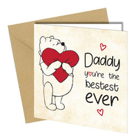 #1327 Winnie The Pooh Bestest Daddy - Close to the Bone Greeting Cards
