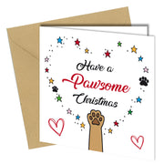 #1354 Pawsome Christmas - Close to the Bone Greeting Cards