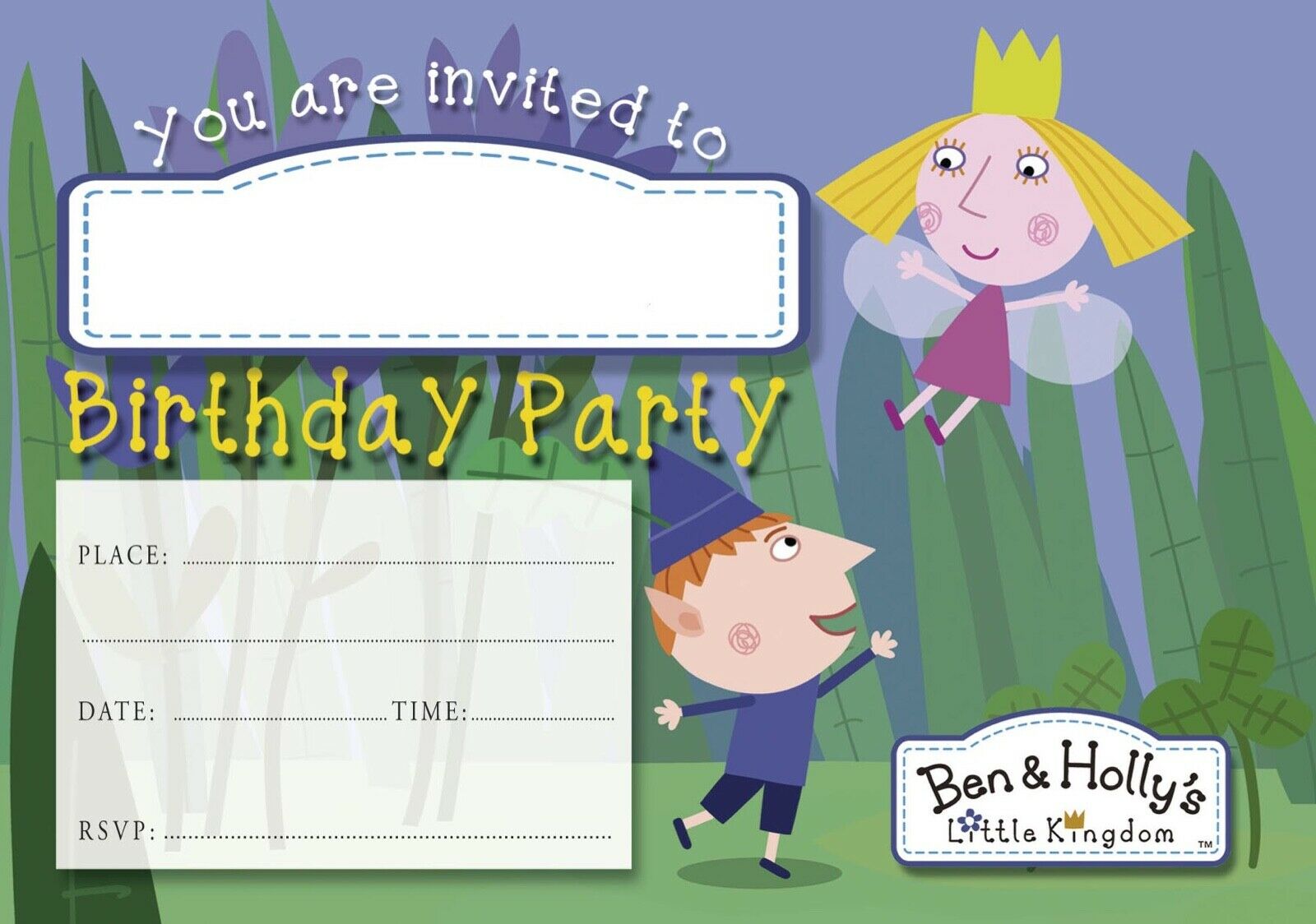 #14 Ben and Holly Invitations x10