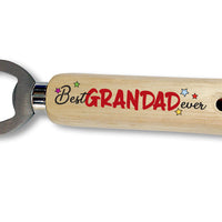"Best Grandad in the world" Bottle Opener to open all standard bottle caps
