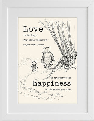 #28 Winnie the Pooh, Love is Taking a Few Steps Wall Art - Close to the Bone Greeting Cards