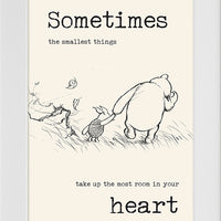 #29 Winnie the Pooh, Sometimes the smallest things Wall Art - Close to the Bone Greeting Cards