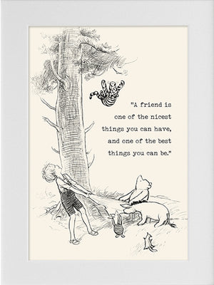 #30 Winnie the Pooh, A Friend is One of the Nicest Things Wall Art - Close to the Bone Greeting Cards