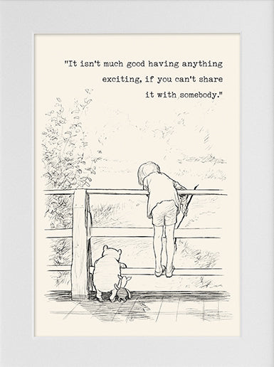 #31 Winnie the Pooh, It isn't Much Good Having Anything Exciting Wall Art - Close to the Bone Greeting Cards