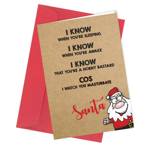 #338 Christmas Card / Greetings Card / Comedy / Rude / Funny / Humour / Cheeky - Close to the Bone Greeting Cards