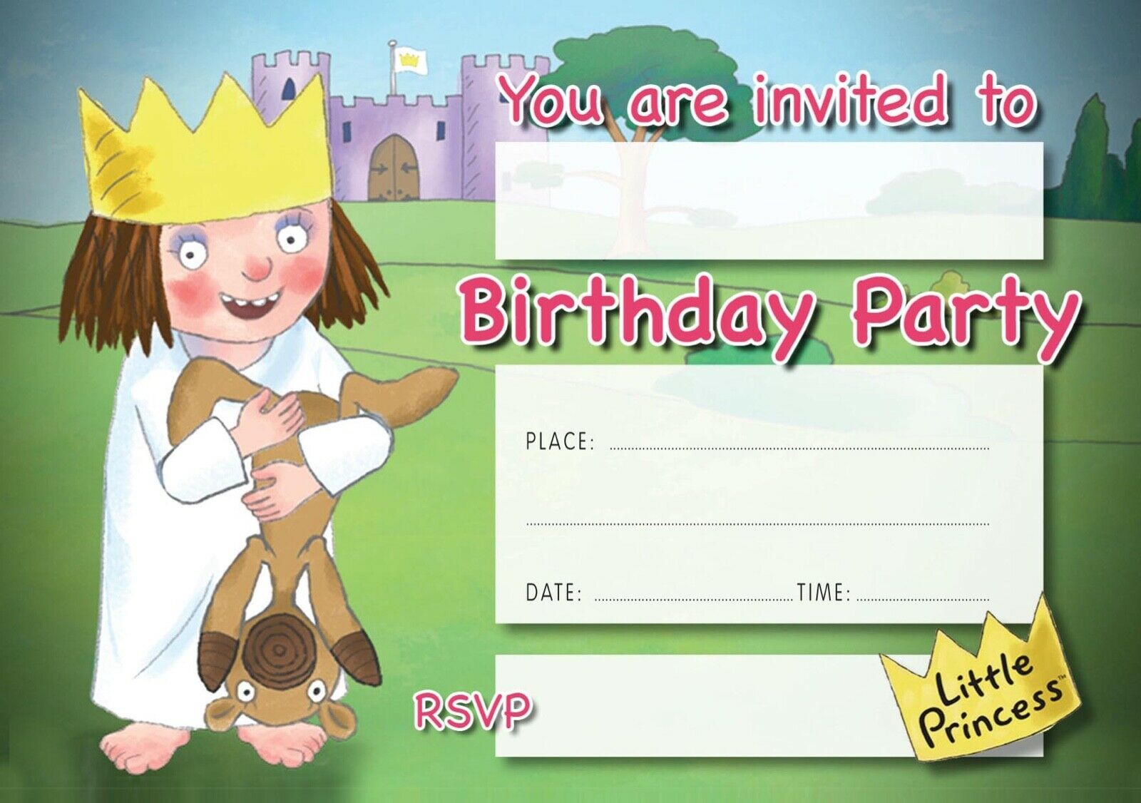 #40 Little Princess Invitations x10