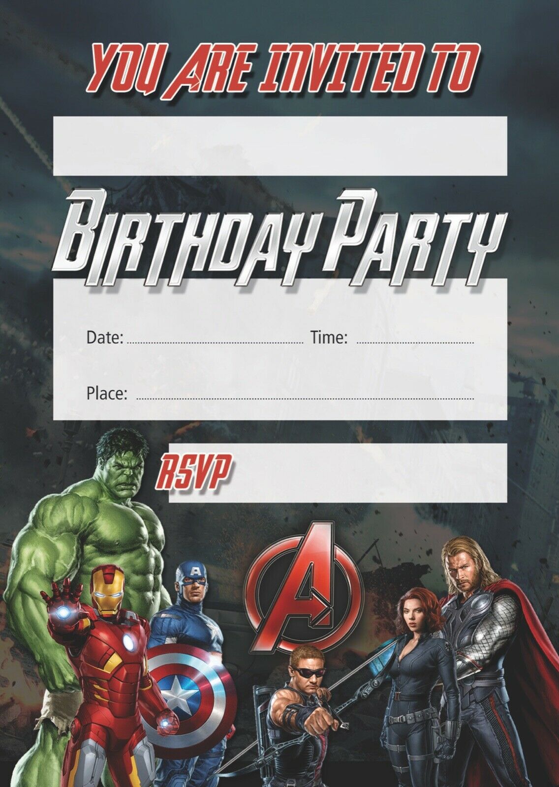 #43 Avengers Invitations x10
