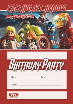 #44 Lego Avengers Invitation