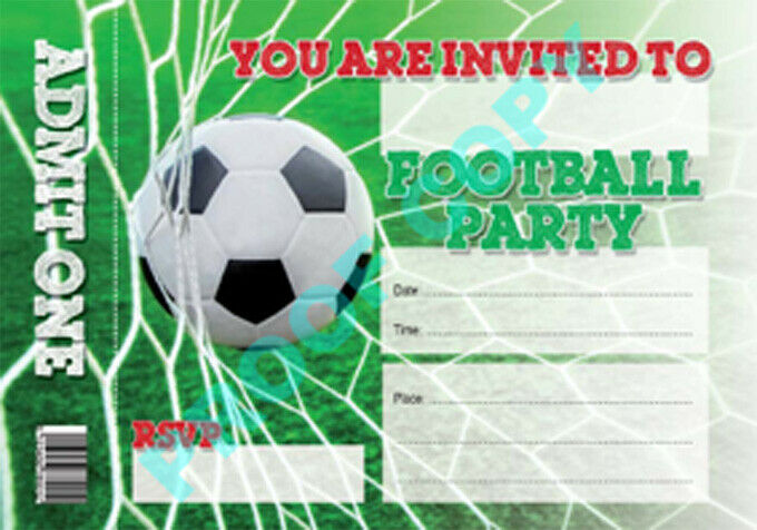 #46 Football Party Invitations x10