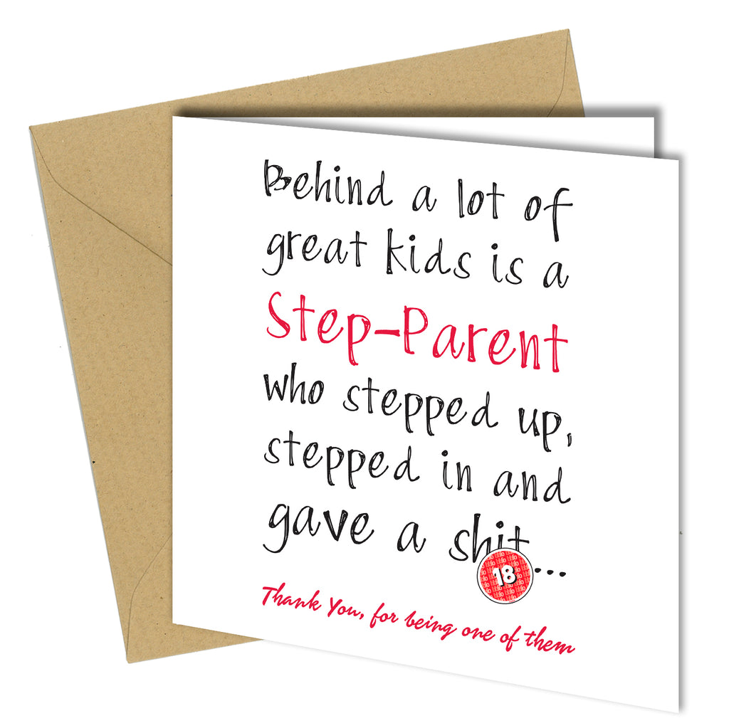 #573 Step Parent - Close to the Bone Greeting Cards