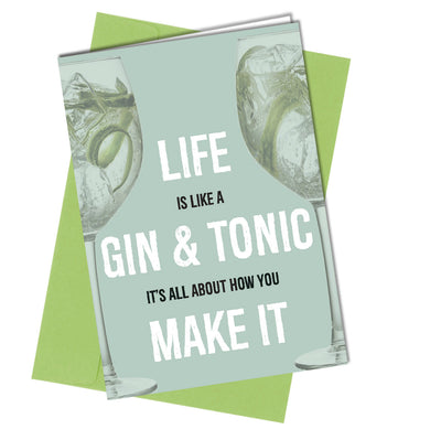 #707 Gin And Tonic - Close to the Bone Greeting Cards