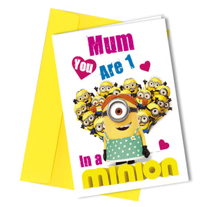 #96 one in a Minion BIRTHDAY or MOTHERS DAY Card Funny Humour Rude Joke - Close to the Bone Greeting Cards